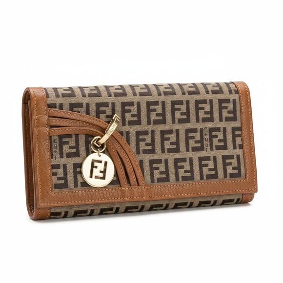 Fendi Zucca Monogram Long Wallet
